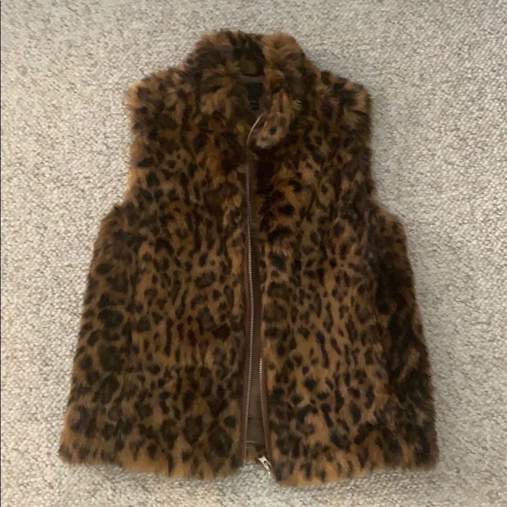 Jcrew leopard vest
